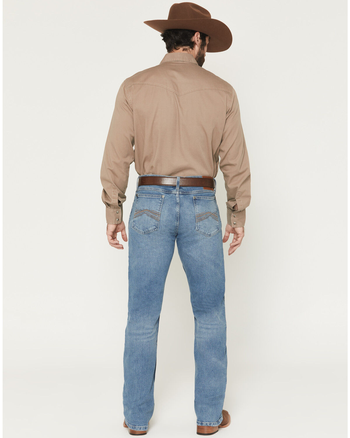 Image #3 - Wrangler 20X Men's 42MWX Seaside Medium Wash Slim Fit Bootcut Stretch Denim Jeans, Medium Wash, hi-res