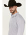 Image #2 - Ariat Men's Wes Geo Print Long Sleeve Button-Down Western Shirt, Dark Blue, hi-res