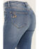 Image #4 - Driftwood Women's Medium Wash High Rise Flare Paisley Hem Jeans, Medium Wash, hi-res