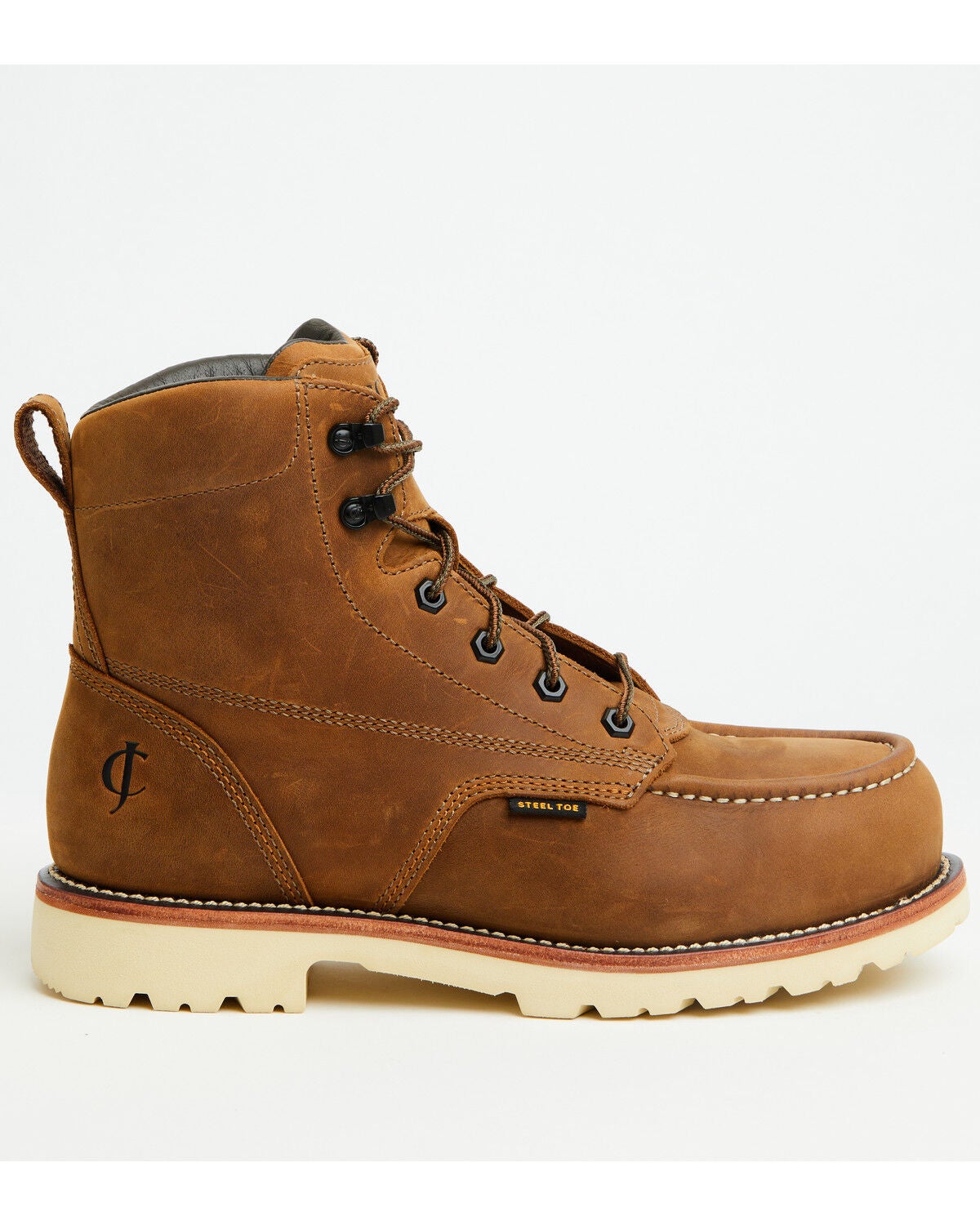 Image #2 - Cody James Men's 6" Bedrox Lace-Up Moc Work Boots - Steel Toe, Brown, hi-res