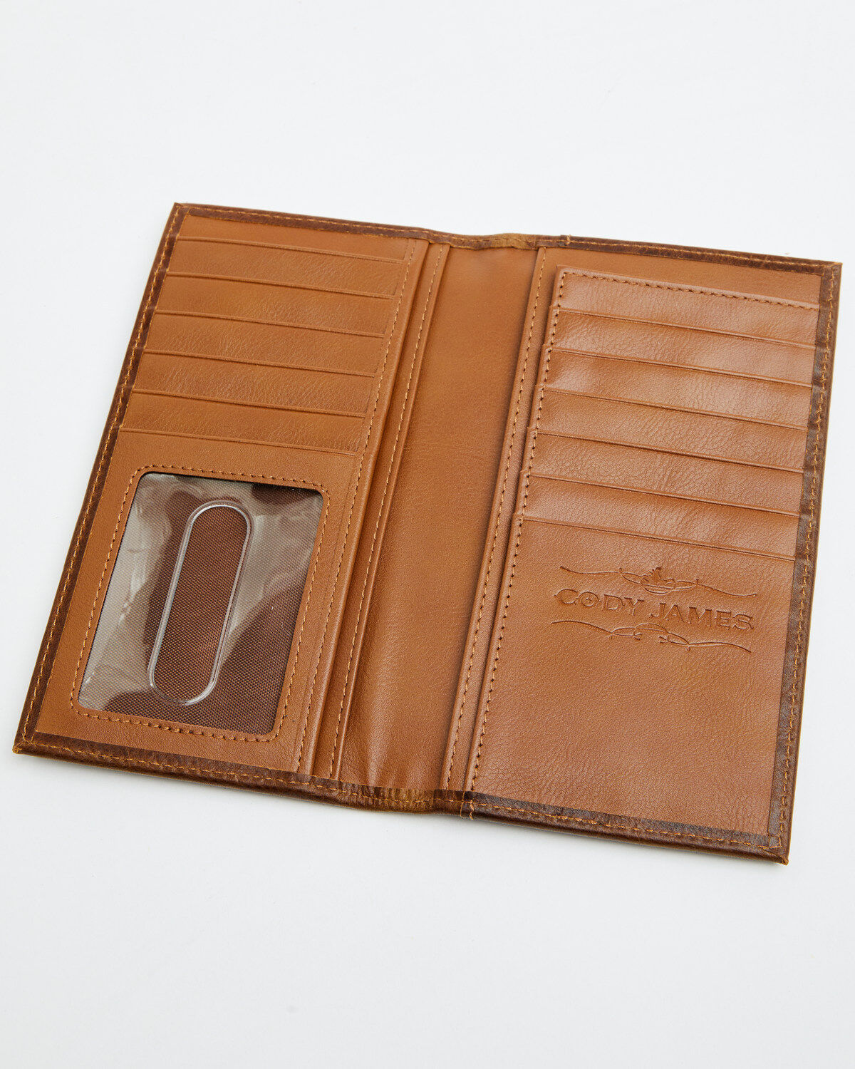 Image #2 - Cody James Men's Southwestern Woven Leather Rodeo Wallet, Navy, hi-res