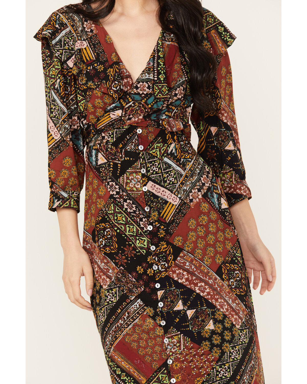 Image #3 - Free People Women's Lennon Long Sleeve Maxi Dress, , hi-res