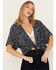 Image #1 - Ariat Women's Howdy Print Short Sleeve Tie Front Wrap, , hi-res