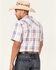 Image #4 - Cody James Men's Woodson Large Plaid Print Short Sleeve Snap Western Shirt, , hi-res
