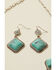 Image #3 - Shyanne Women's Bella Grace Turquoise Stone Jewelry Set, Silver, hi-res
