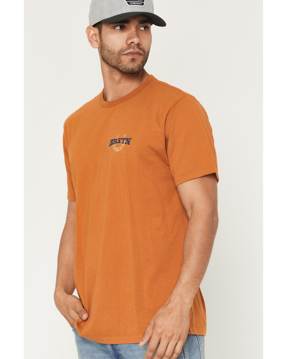 Image #3 - Brixton Men's Roughstock Short Sleeve Graphic T-Shirt, Orange, hi-res