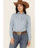 Image #2 - Stetson Women's Embroidered Schiffli Paisley Long Sleeve Snap Western Shirt, Blue, hi-res