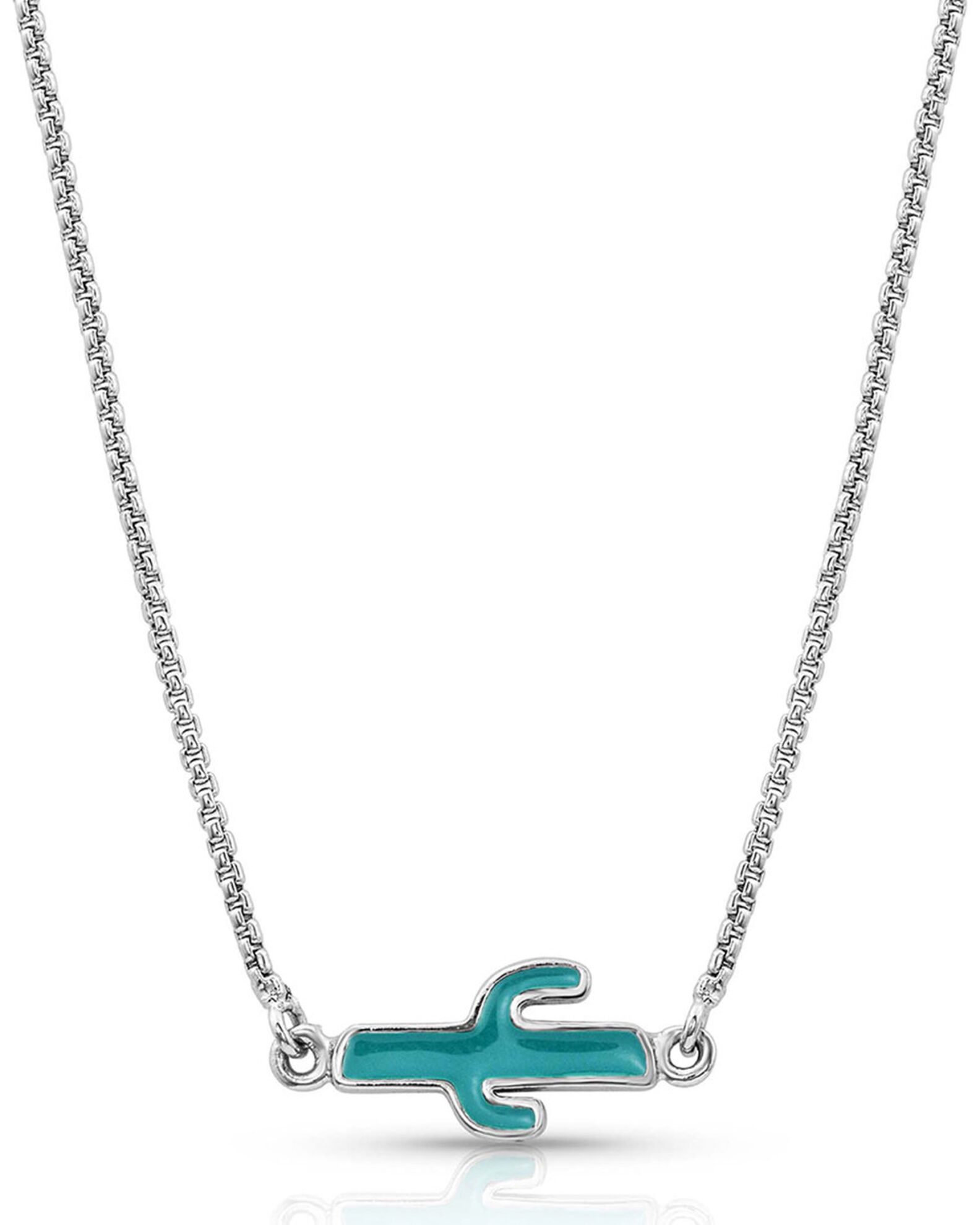 Image #2 - Montana Silversmiths Women's Two Sides To Every Cactus Necklace, Silver, hi-res