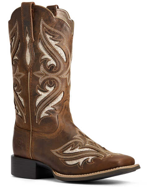 Ariat Women's Round Up Bliss Western Boots - Wide Square Toe | Boot Barn