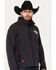 Image #3 - Cowboy Hardware Men's Viva Mexico Embroidered Zip-Front Softshell Jacket, Grey, hi-res