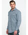 Rough Stock By Panhandle Men's Langunita Vintage Print Long Sleeve Western Shirt , Grey, hi-res