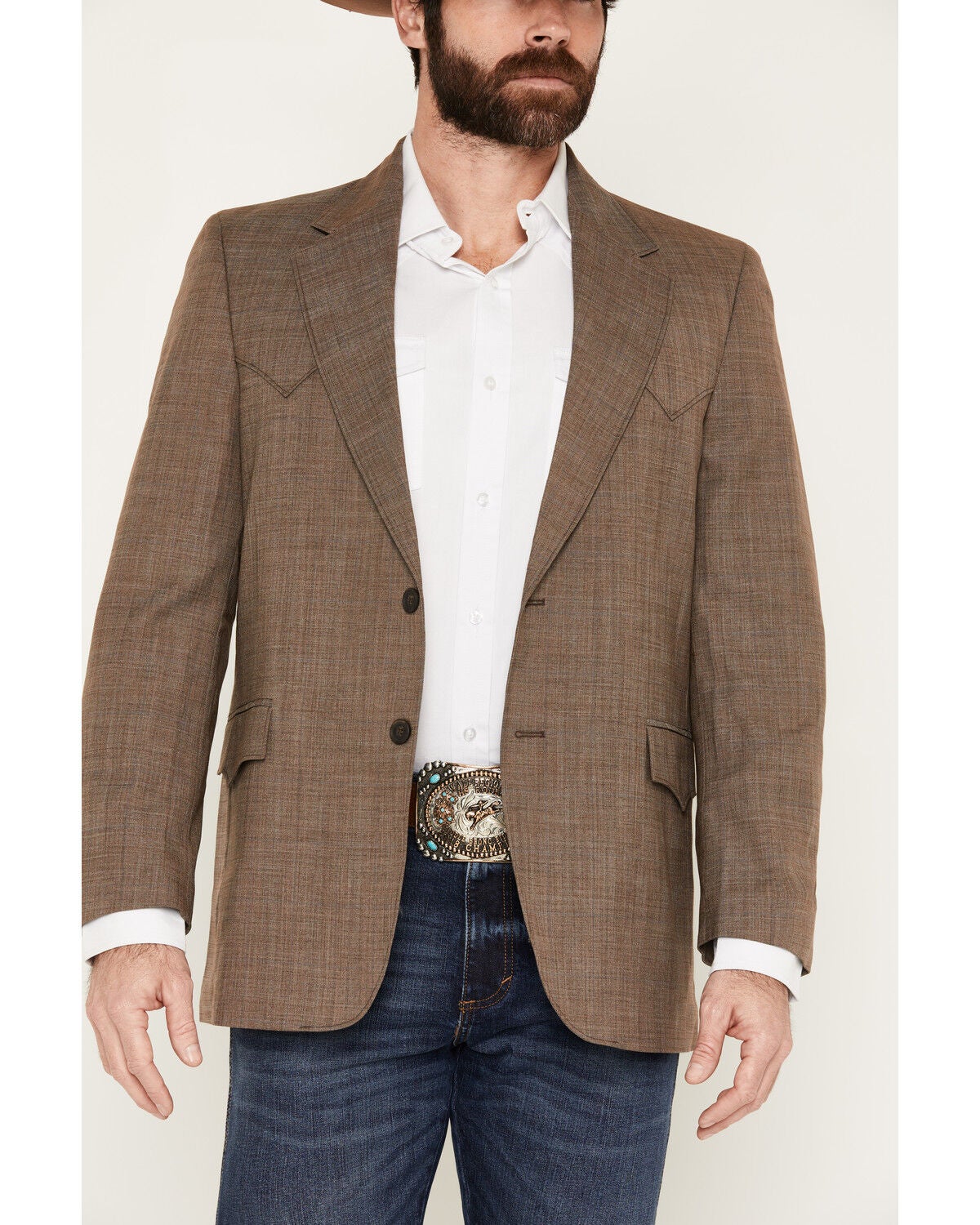 Image #3 - Circle S Men's Plano Sport Coat, Taupe, hi-res