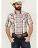 Image #1 - Cody James Men's Festive Plaid Print Short Sleeve Snap Western Shirt, , hi-res