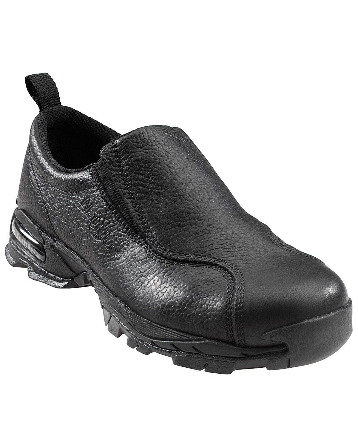 Nautilus 1631 Womens ESD Slip-On Safety Toe Work Shoe Black Leather No