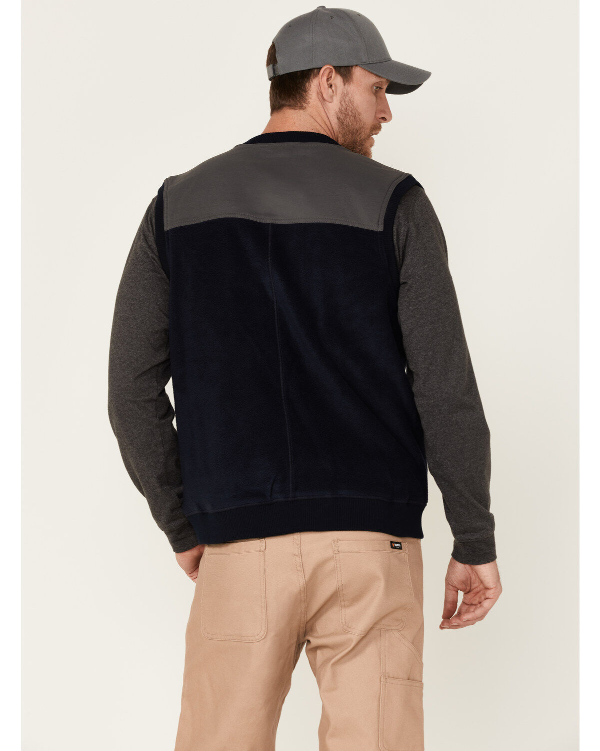 Image #4 - Wrangler ATS Men's All-Terrain Dark Sapphire Fleece Zip-Front Bomber Vest, Blue, hi-res