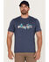 Image #1 - Columbia Men's All 4 Outdoors Logo Graphic T-Shirt, Dark Blue, hi-res