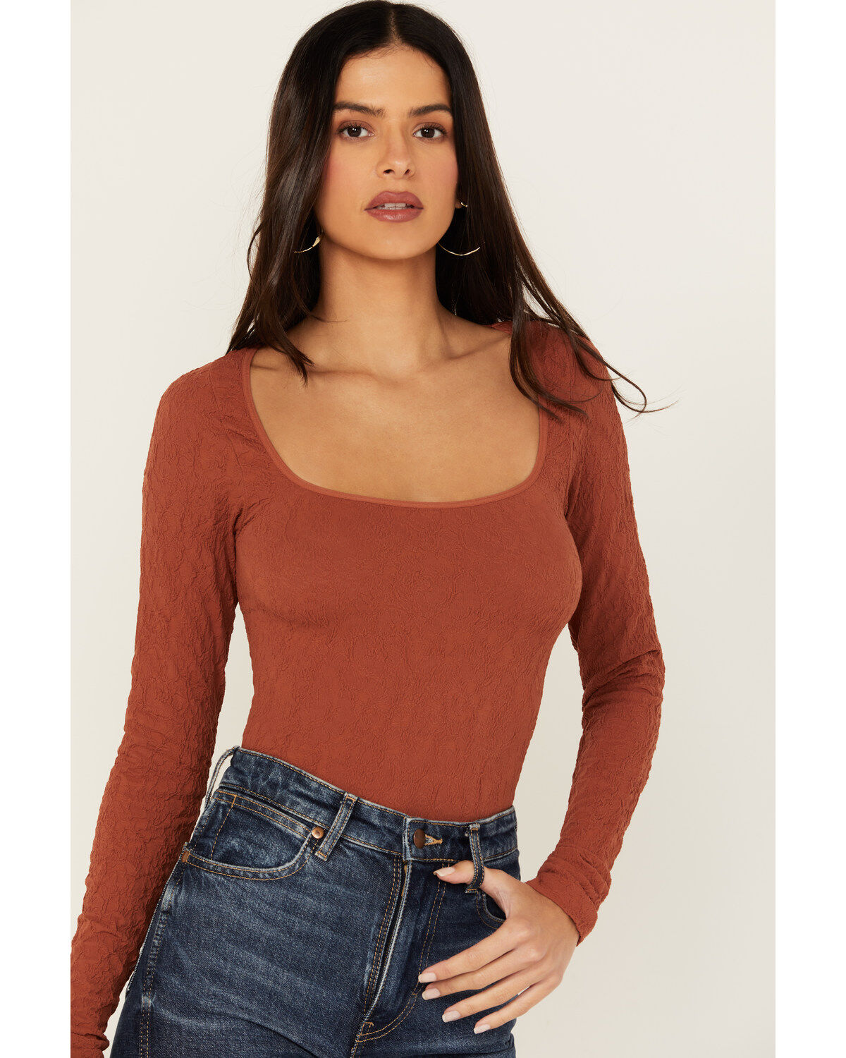 Image #2 - Free People Women's Have It All Long Sleeve Top, Rust Copper, hi-res