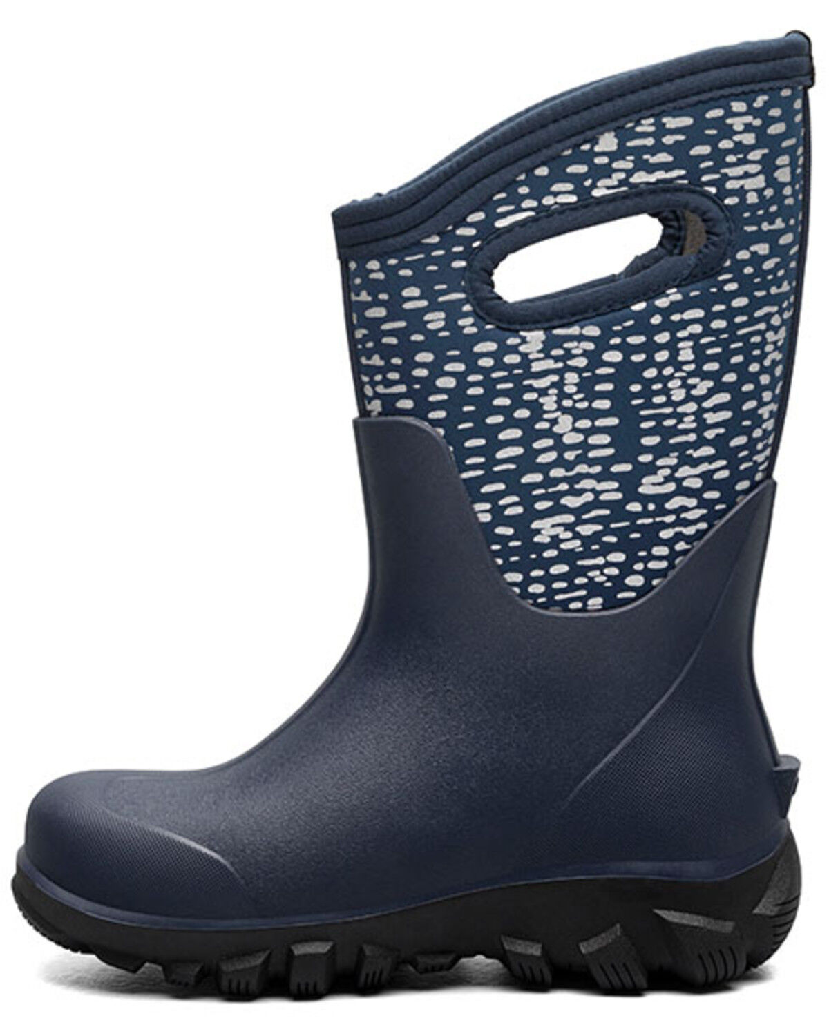 Image #3 - Bogs Boys' Classic Seamless Sparkle Dot Rubber Boots, Navy, hi-res