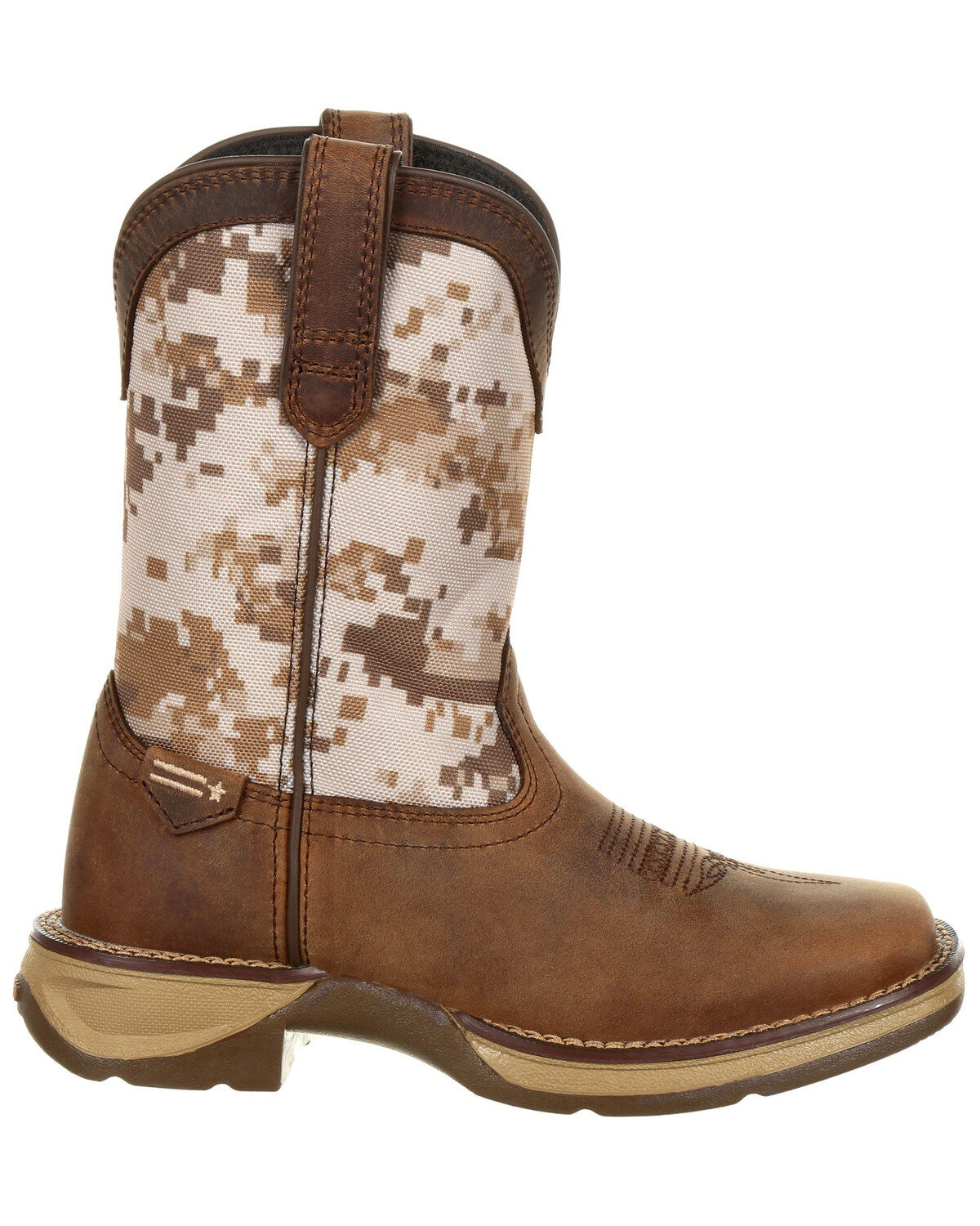 Image #2 - Durango Boys' Rebel Desert Camo Western Boots - Square Toe, , hi-res