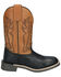 Image #2 - Smoky Mountain Boys' Garrett Western Boots - Broad Square Toe, Black/tan, hi-res