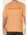 Image #3 - Carhartt Men's Yellowstone Heather Midweight Signature Logo Short Sleeve Work T-Shirt , , hi-res