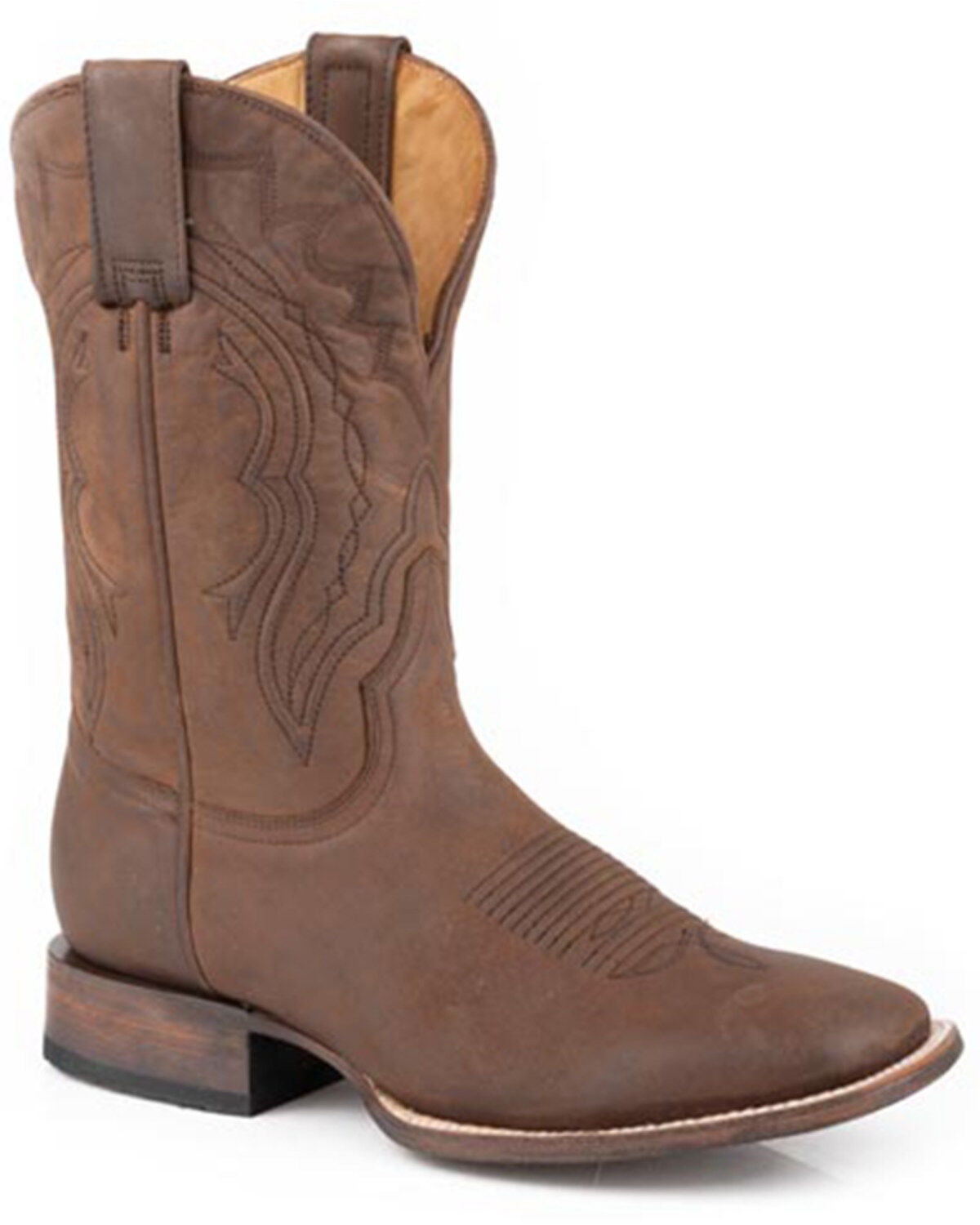 Stetson Men's Cassidy Western Boots - Broad Square Toe, Brown, hi-res