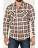 Image #3 - Brixton Men's Bowery Summer Weight Plaid Button-Down Western Shirt, Orange, hi-res