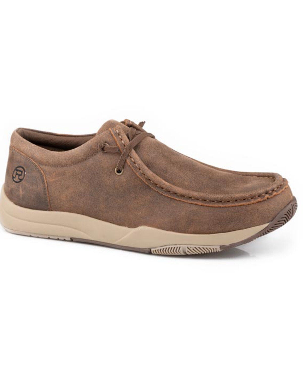 Roper Men's Clearcut Low Casual Shoes - Moc Toe, Brown, hi-res