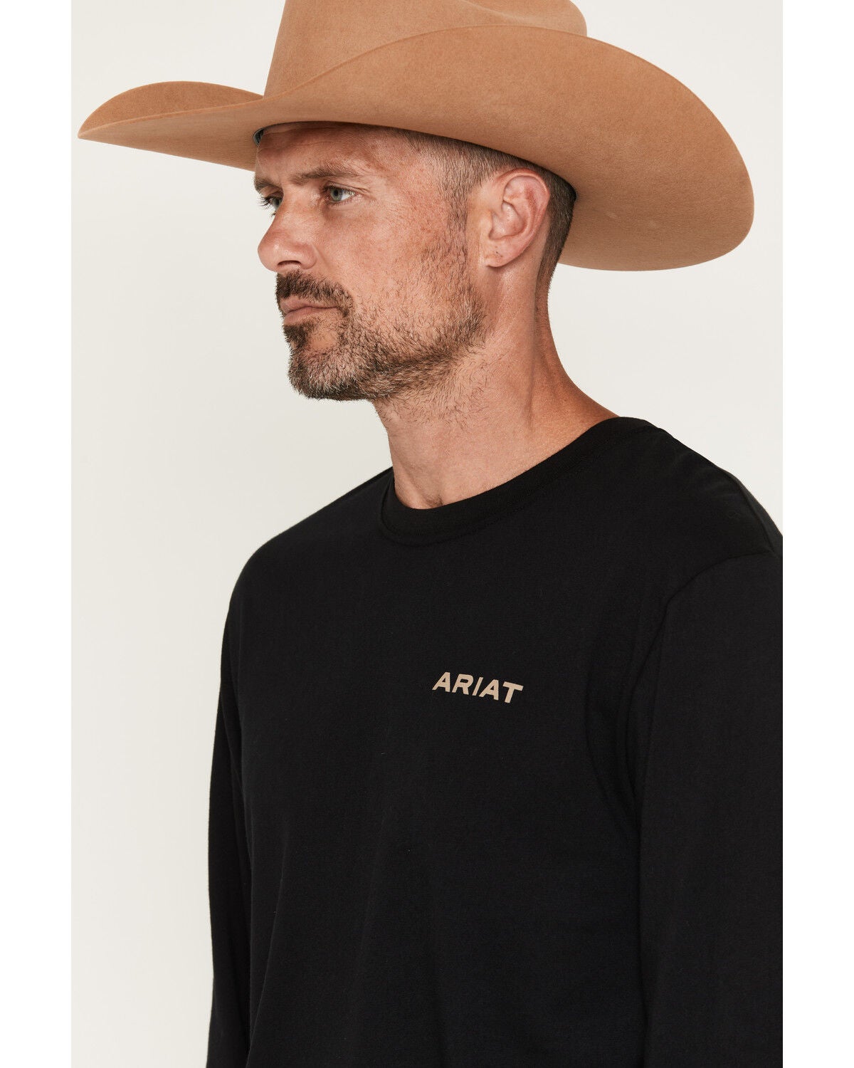 Image #3 - Ariat Men's Boot Barn Exclusive Logo Shield Long Sleeve Graphic T-Shirt, Black, hi-res