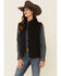 Image #1 - Roper Women's Black Softshell Bonded Fleece Lined Vest, , hi-res