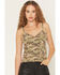 Image #1 - Miss Me Women's Camo Print Bow Tank, Green, hi-res