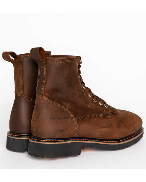 Image #7 - Cody James Men's 8" Lace-Up Kiltie Work Boots - Composite Toe, Brown, hi-res