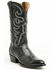 Image #1 - El Dorado Men's Handmade Ostrich Leg Western Boots - Round Toe, Black, hi-res