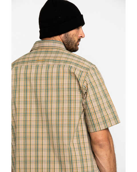 Image #5 - Ariat Men's Tan Plaid Rebar Made Tough Short Sleeve Work Shirt, Beige/khaki, hi-res