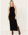 Spell Women's Sunray Knit Halter Dress, Black, hi-res