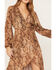 Image #3 - Shyanne Women's Snake Print Ruffle High-Low Dress, Taupe, hi-res