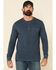 Image #1 - Moonshine Spirit Men's Blue Woodbourne Henley Button Long Sleeve Shirt , , hi-res