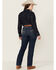 Image #3 - Ariat Women's Dark Wash Mid Rise Everlee Stretch Straight Jeans - Plus, Dark Wash, hi-res
