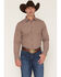Image #1 - Gibson Trading Co Men's Gypsy Den Medallion Print Long Sleeve Button-Down Western Shirt, Chocolate, hi-res