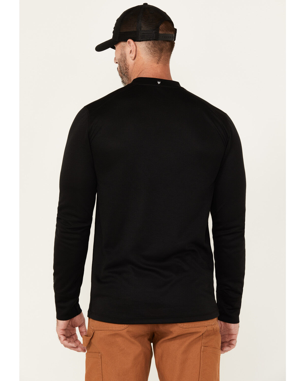 Image #4 - Hawx Men's Midweight Base Layer Long Sleeve Top - Tall, Black, hi-res
