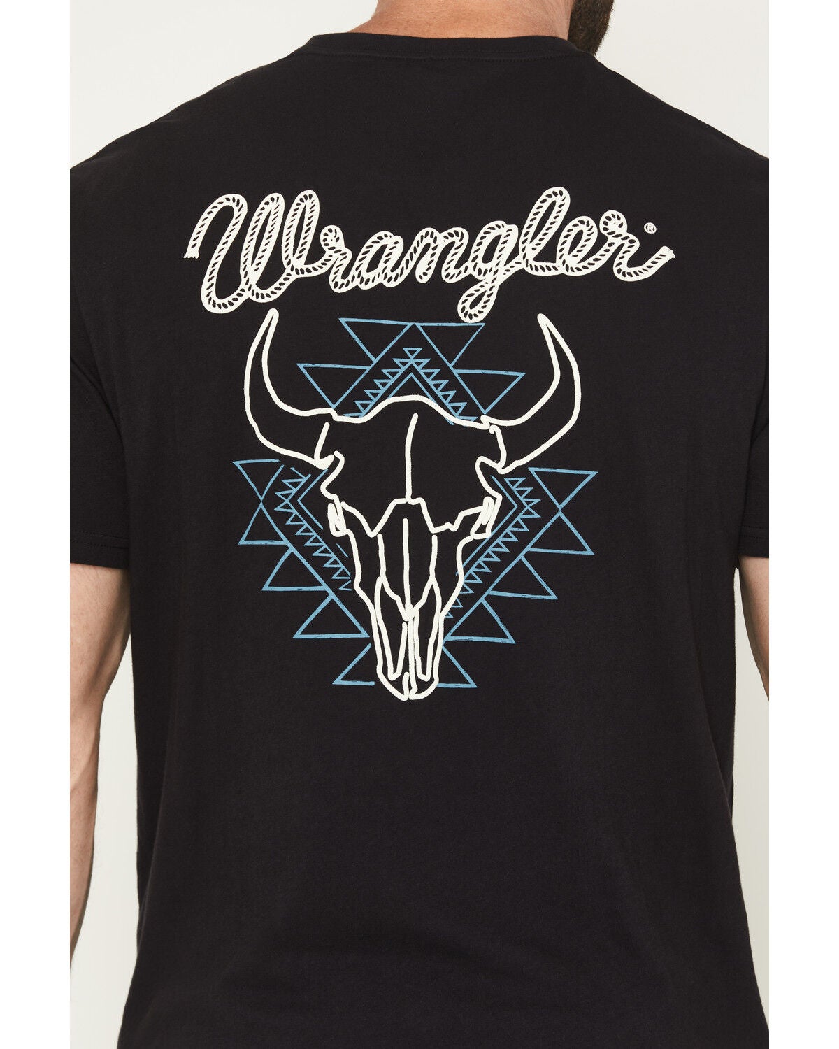 Image #4 - Wrangler Men's Steerhead Short Sleeve Graphic T-Shirt, Black, hi-res