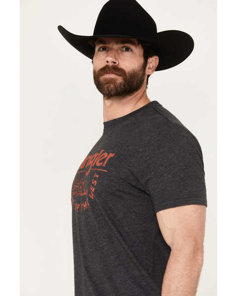 Image #2 - Wrangler Men's Boot Barn Exclusive Spirit of the West Short Sleeve Graphic T-Shirt, Black, hi-res