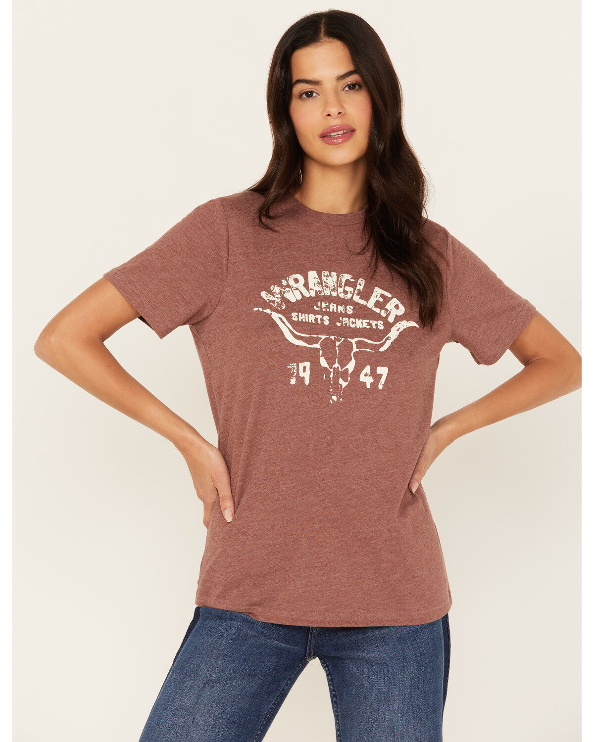 Image #1 - Wrangler Women's Longhorn Short Sleeve Graphic Tee, , hi-res