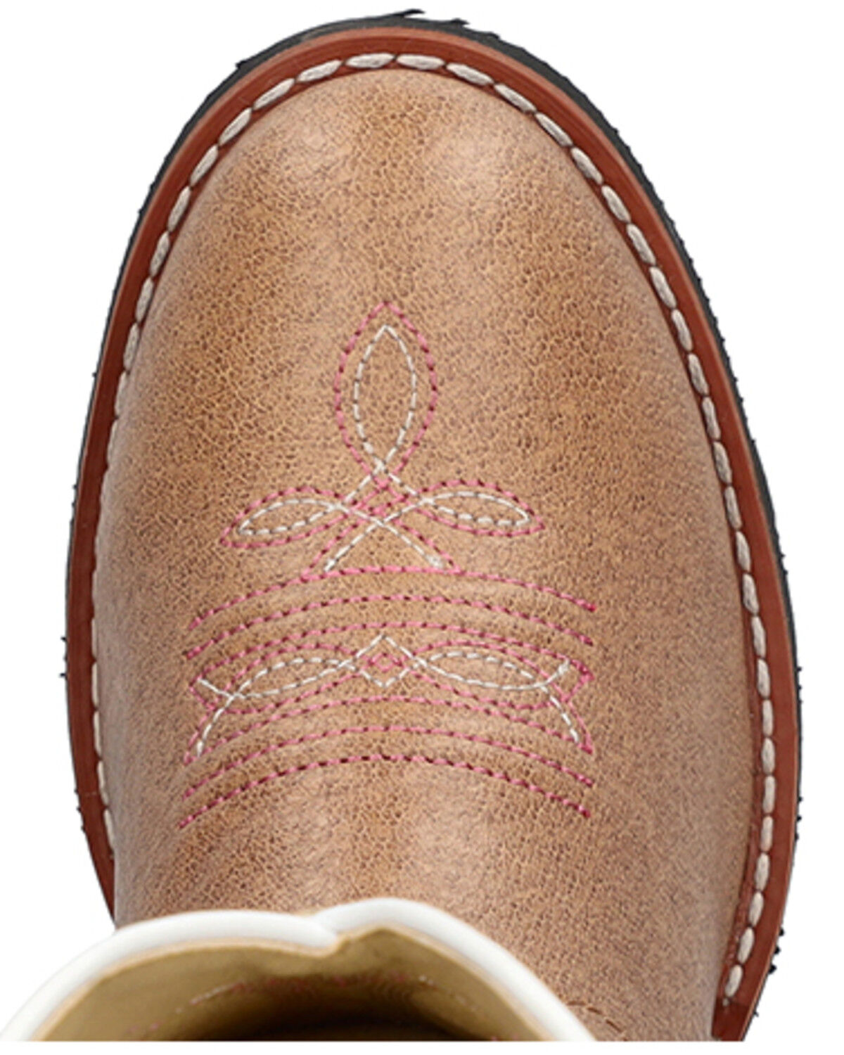 Image #6 - Smoky Mountain Girls' Mustang Western Boots - Round Toe, Tan, hi-res