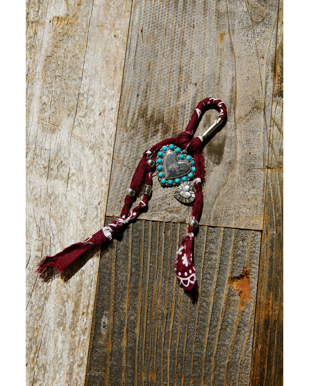 Image #2 - Shyanne Women's Bandana Heart Bag Charm, Red, hi-res