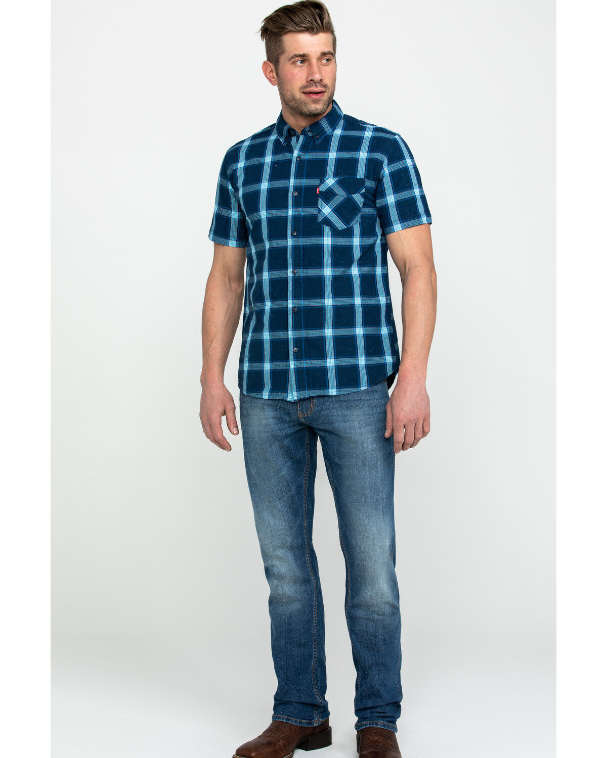 levi's short sleeve western shirt