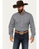 Image #1 - Cinch Men's Geo Print Long Sleeve Button-Down Western Shirt, Navy, hi-res