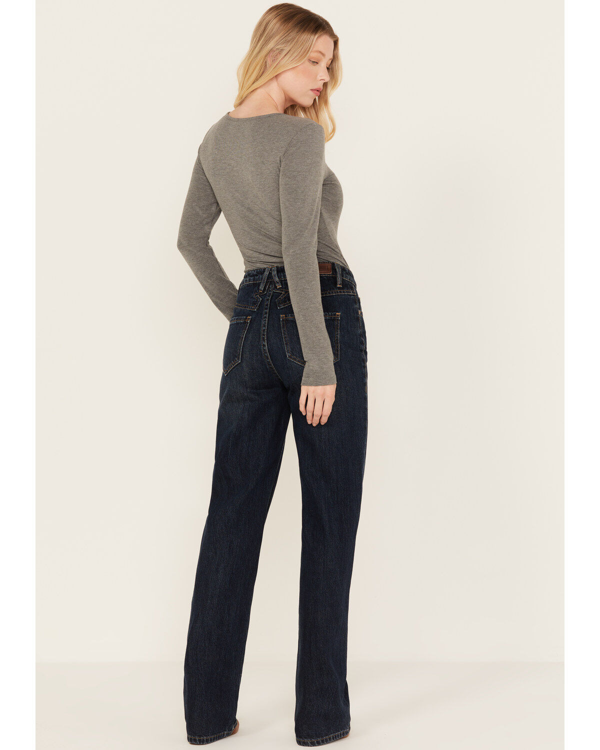 Image #3 - Rock & Roll Denim Women's Desperado Dark Wash High Rise Star Yoke Bootcut Jeans, Dark Wash, hi-res