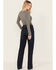 Image #3 - Rock & Roll Denim Women's Desperado Dark Wash High Rise Star Yoke Bootcut Jeans, Dark Wash, hi-res