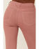 Saints & Hearts Women's High Rise Flare Jeans, Mauve, hi-res